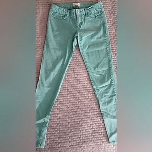 Aeropostale Lola (7/8 Reg/Normal) Teal Jeggings Fake Pockets